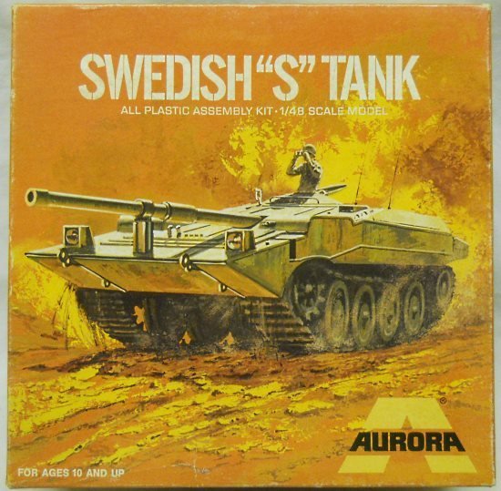 Aurora 1/48 Swedish 'S' Tank, 328 plastic model kit